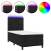 Atsperu Gulta Ar Matraci, Led, Melns Samts, 80X200 Cm Vidaxl