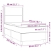 Atsperu Gulta Ar Matraci, Led, Melns Samts, 80X200 Cm Vidaxl