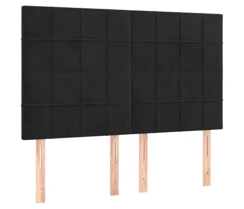 Kontinentaalvoodi Madrats Ja Led, Must, 140X190 cm Samet