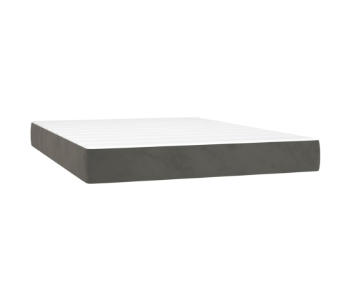 Kontinentaalvoodi Madrats Ja Led, Tumehall, 140X190 cm Samet