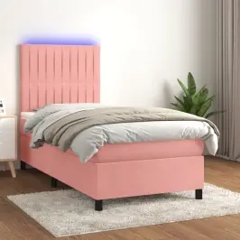 Kontinentaalvoodi Madrats, Led, Roosa, 90X200 cm Samet