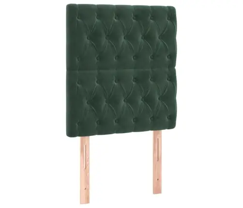 Lova Su Spyruoklėmis/Čiužiniu/Led, Žalia, 80X200cm Aksomas