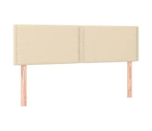 Lova Su Spyruoklėmis Ir Čiužiniu, Kreminė, 140X190 cm Audinys