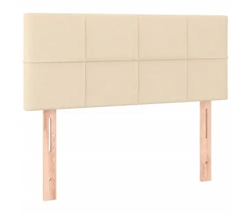 Atsperu Gulta Ar Matraci, Krēmkrāsas, 90X190 Cm, Audums Vidaxl