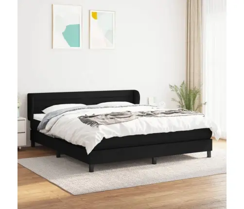 Kontinentaalvoodi Madratsiga, Must, 160X200 cm Kangas