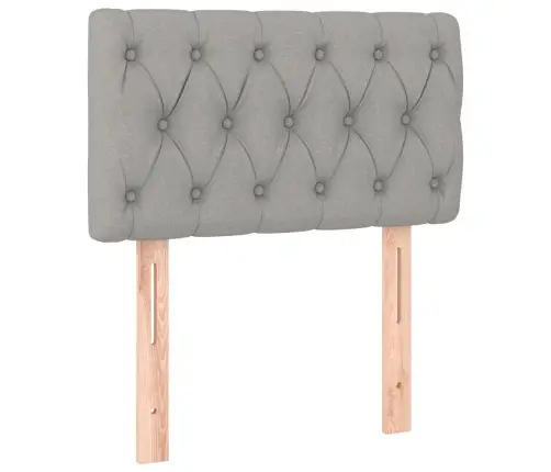 Atsperu Gultas Rāmis Ar Matraci, Gaiši Pelēka Audums, 80X200 Cm Vidaxl