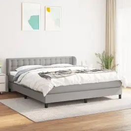 Kontinentaalvoodi Madratsiga, Helehall, 180X200 cm Kangas