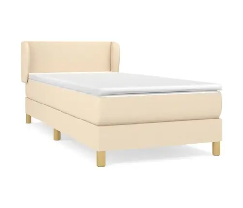 Kontinentaalvoodi Madratsiga, Kreemjas, 90X200 cm Kangas