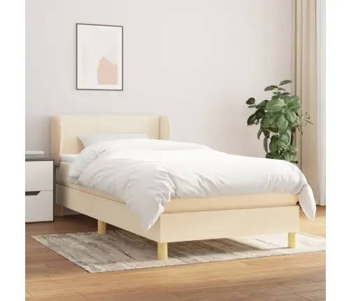 Kontinentaalvoodi Madratsiga, Kreemjas, 90X200 cm Kangas