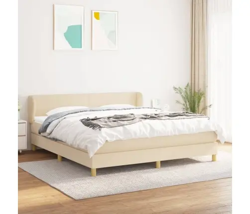 Kontinentaalvoodi Madratsiga, Kreemjas, 160X200 cm Kangas