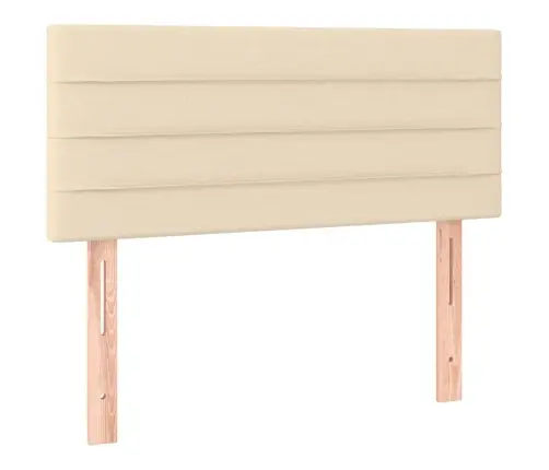 Lova Su Spyruoklėmis Ir Čiužiniu, Kreminė, 100X200cm Audinys