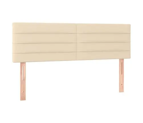 Atsperu Gulta Ar Matraci, Krēmkrāsas, 140X200 Cm, Audums Vidaxl