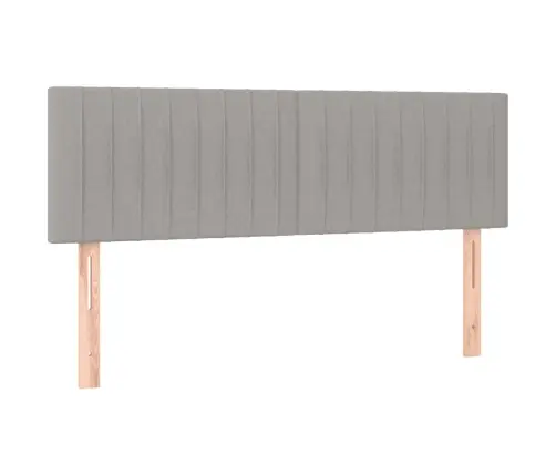 Atsperu Gulta Ar Matraci, Gaiši Pelēka Audums, 140X190 Cm Vidaxl