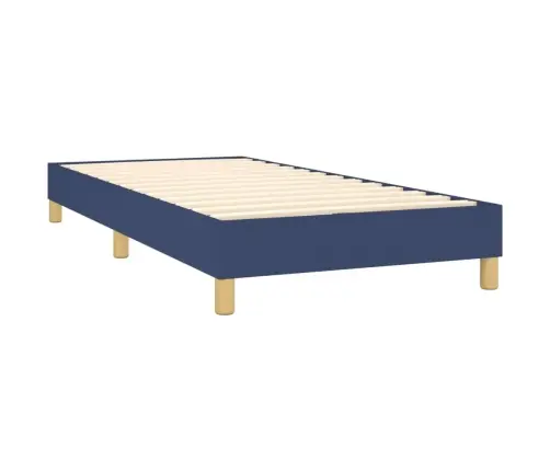 Atsperu Gultas Rāmis Ar Matraci, Zils, 80X200 Cm, Audums Vidaxl Atsperu Gultas Rāmis Ar Matraci, Zils, 80X200 Cm, Audums Vidaxl