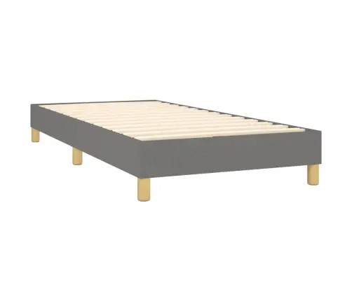 Atsperu Gulta Ar Matraci, Tumši Pelēka, 90X190 Cm, Audums Vidaxl Atsperu Gulta Ar Matraci, Tumši Pelēka, 90X190 Cm, Audums Vidaxl