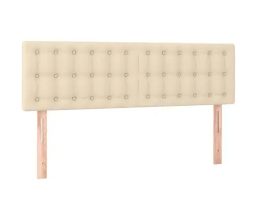 Atsperu Gulta Ar Matraci, Krēmkrāsas, 140X200 Cm, Audums Vidaxl