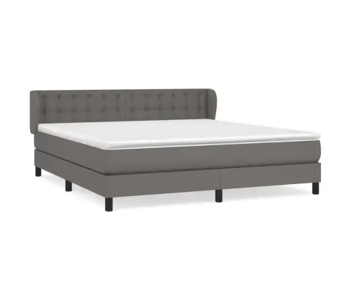 Kontinentaalvoodi Madratsiga, Hall, 180X200 cm Kunstnahk