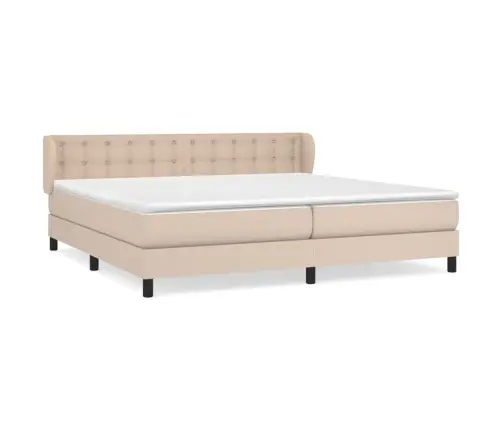 Kontinentaalvoodi Madratsiga, Cappuccino, 200X200 cm Kunstnahk