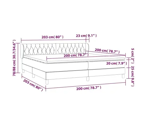 Atsperu Gulta Ar Matraci, Tumši Zaļš Samts, 200X200 Cm Vidaxl