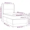 Atsperu Gultas Rāmis Ar Matraci, Zils, 80X200 Cm, Audums Vidaxl