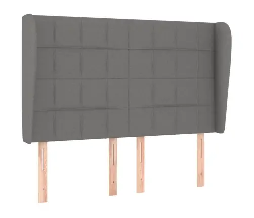 Atsperu Gulta Ar Matraci, Tumši Pelēka, 140X200 Cm, Audums Vidaxl