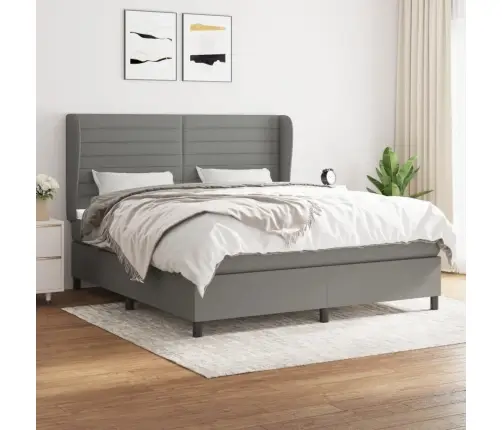 Kontinentaalvoodi Madratsiga, Tumehall, 160X200 cm Kangas