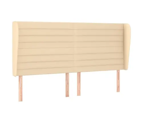 Atsperu Gulta Ar Matraci, Krēmkrāsas, 180X200 Cm, Audums Vidaxl