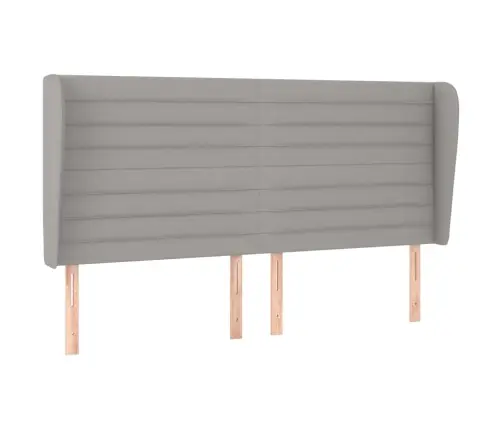 Atsperu Gulta Ar Matraci, Gaiši Pelēka Audums, 200X200Cm Vidaxl