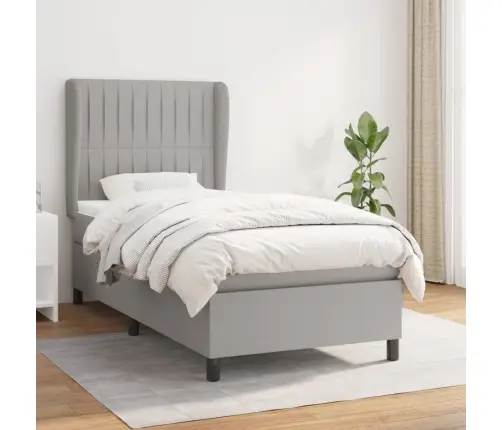 Kontinentaalvoodi Madratsiga, Helehall, 80X200 cm Kangas