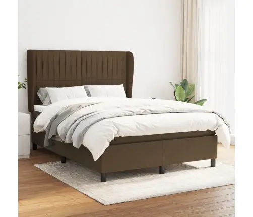 Kontinentaalvoodi Madratsiga, Tumepruun, 140X190 cm Kangas