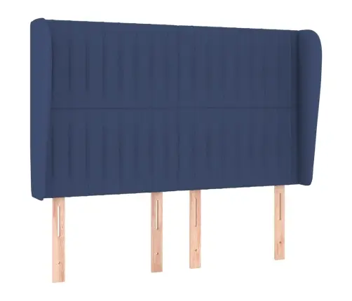 Atsperu Gulta Ar Matraci, Zils, 140X200 Cm, Audums Vidaxl