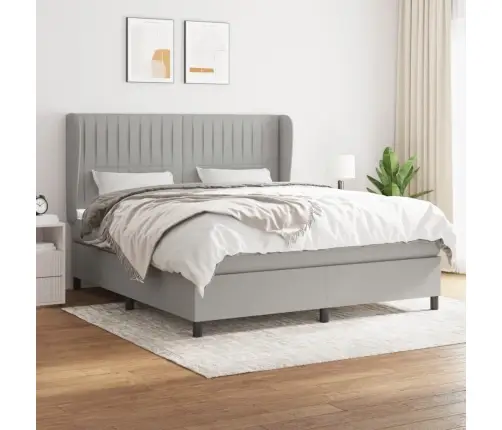 Kontinentaalvoodi Madratsiga, Helehall, 180X200 cm Kangas