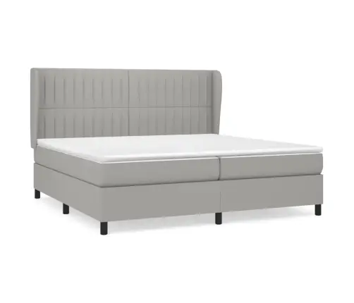 Kontinentaalvoodi Madratsiga, Helehall, 200X200 cm Kangas