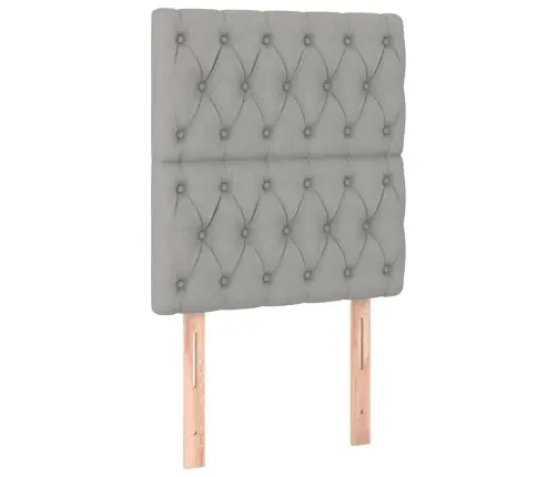 Lova Su Spyruoklėmis Ir Čiužiniu, Pilka, 80X200cm Audinys