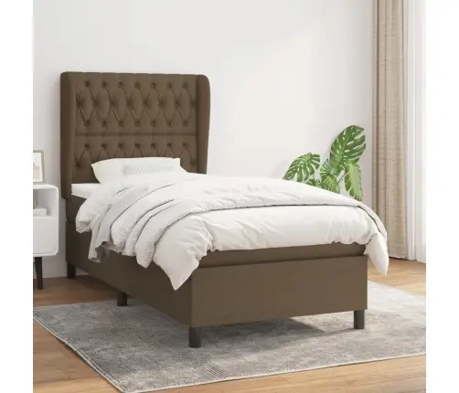 Kontinentaalvoodi Madratsiga, Tumepruun, 90X190 cm Kangas