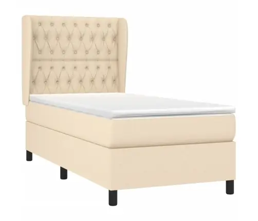 Kontinentaalvoodi Madratsiga, Kreemjas, 90X190 cm Kangas