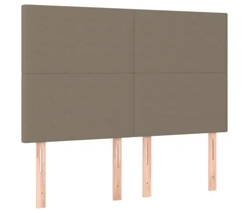 Lova Su Spyruoklėmis Ir Čiužiniu, Taupe, 140X200 cm Audinys