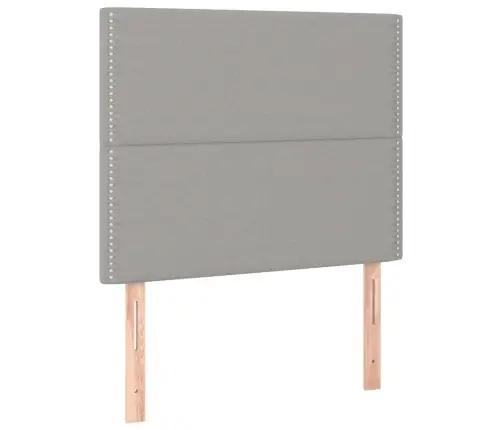 Atsperu Gulta Ar Matraci, Gaiši Pelēka, 90X190 Cm, Audums Vidaxl