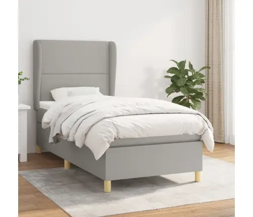 Kontinentaalvoodi Madratsiga, Helehall, 90X200 cm Kangas