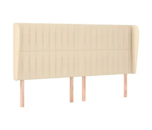 Lova Su Spyruoklėmis Ir Čiužiniu, Kreminė, 200X200 cm Audinys