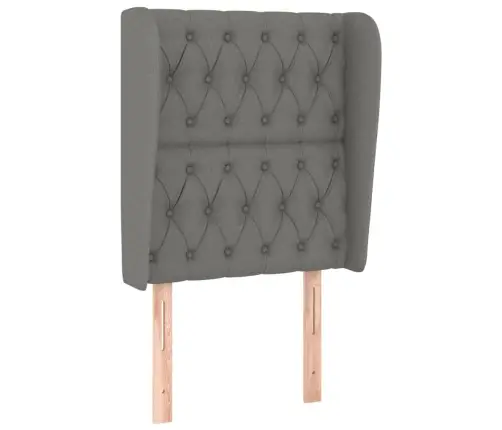 Atsperu Gultas Rāmis Ar Matraci, Tumši Pelēka, 80X200Cm, Audums Vidaxl