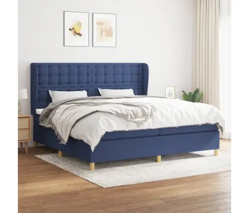 Kontinentaalvoodi Madratsiga, Sinine, 200X200 cm Kangas