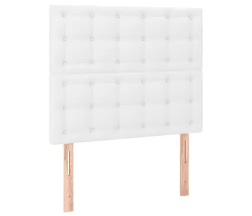 Kontinentaalvoodi Madratsiga, Valge, 100X200 cm Kunstnahk