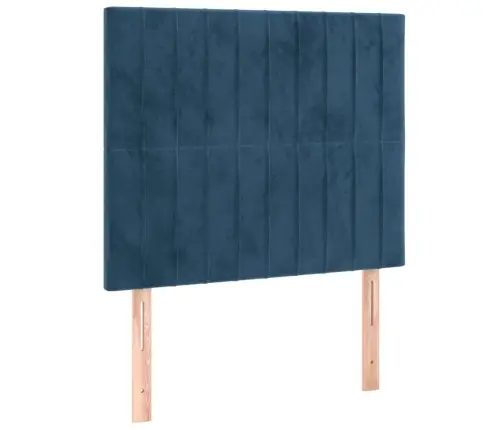 Atsperu Gulta Ar Matraci, Tumši Zils Samts, 80X200 Cm Vidaxl