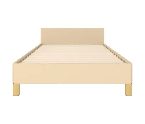 Gultas Rāmis Bez Matrača, Krēmkrāsas, 100X200 Cm, Audums Vidaxl