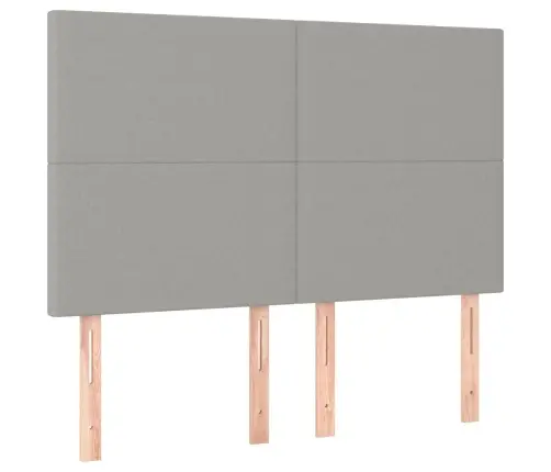 Gulta Bez Matrača, Gaiši Pelēks, 140X190 Cm, Audums Vidaxl