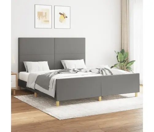 Voodiraam Ilma Madratsita, Tumehall, 160X200 cm Kangas