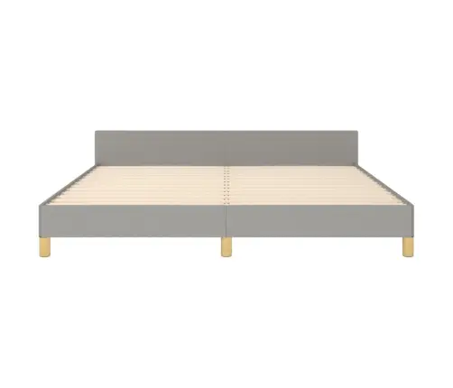 Gulta Bez Matrača, Gaiši Pelēks, 180X200 Cm, Audums Vidaxl