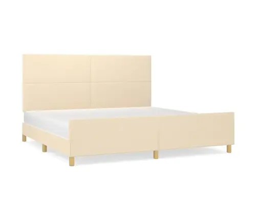 Lovos Rėmas Be Čiužinio, Kreminės Spalvos, 200X200cm Audinys