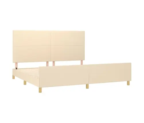 Lovos Rėmas Be Čiužinio, Kreminės Spalvos, 200X200cm Audinys